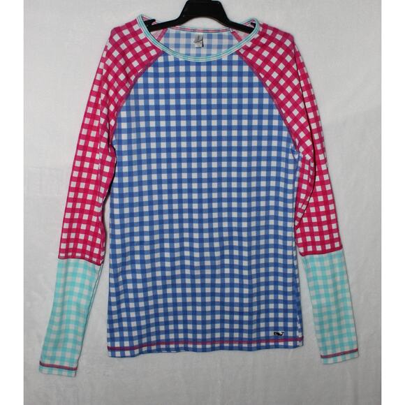 Vineyard Vines Rash Guard Long Sleeve Swim Shirt in Gingham, Style #2M0190 SZ XS - Picture 1 of 8